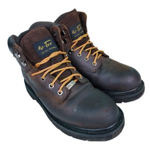 Adtec 6" steel toe leather work boots, Men's size 9, brown